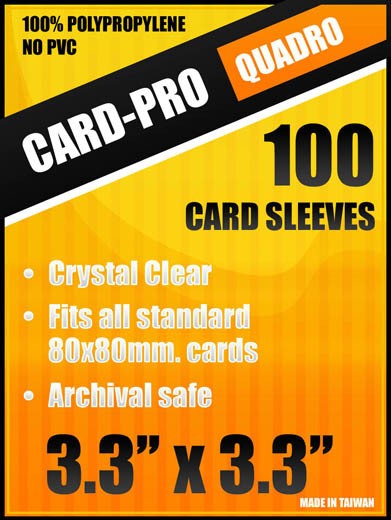 Протекторы Card-Pro для наст. игр 83*83 мм. (100 шт.) Quadro Size